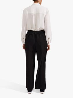 Hobbs Fatima Wide Leg Trousers, Black - view 2, Black
