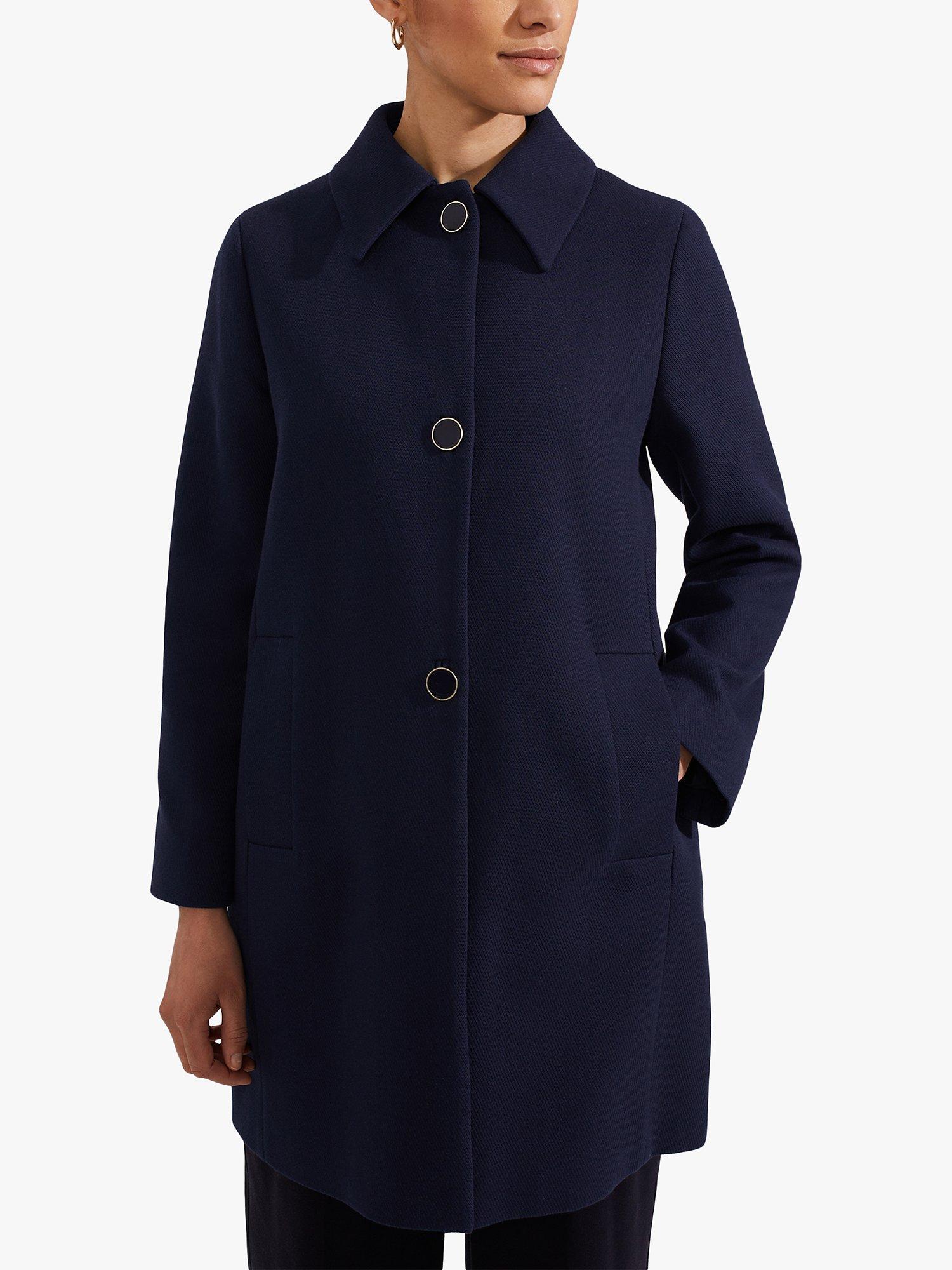 Hobbs Milena Straight Cut Coat Navy