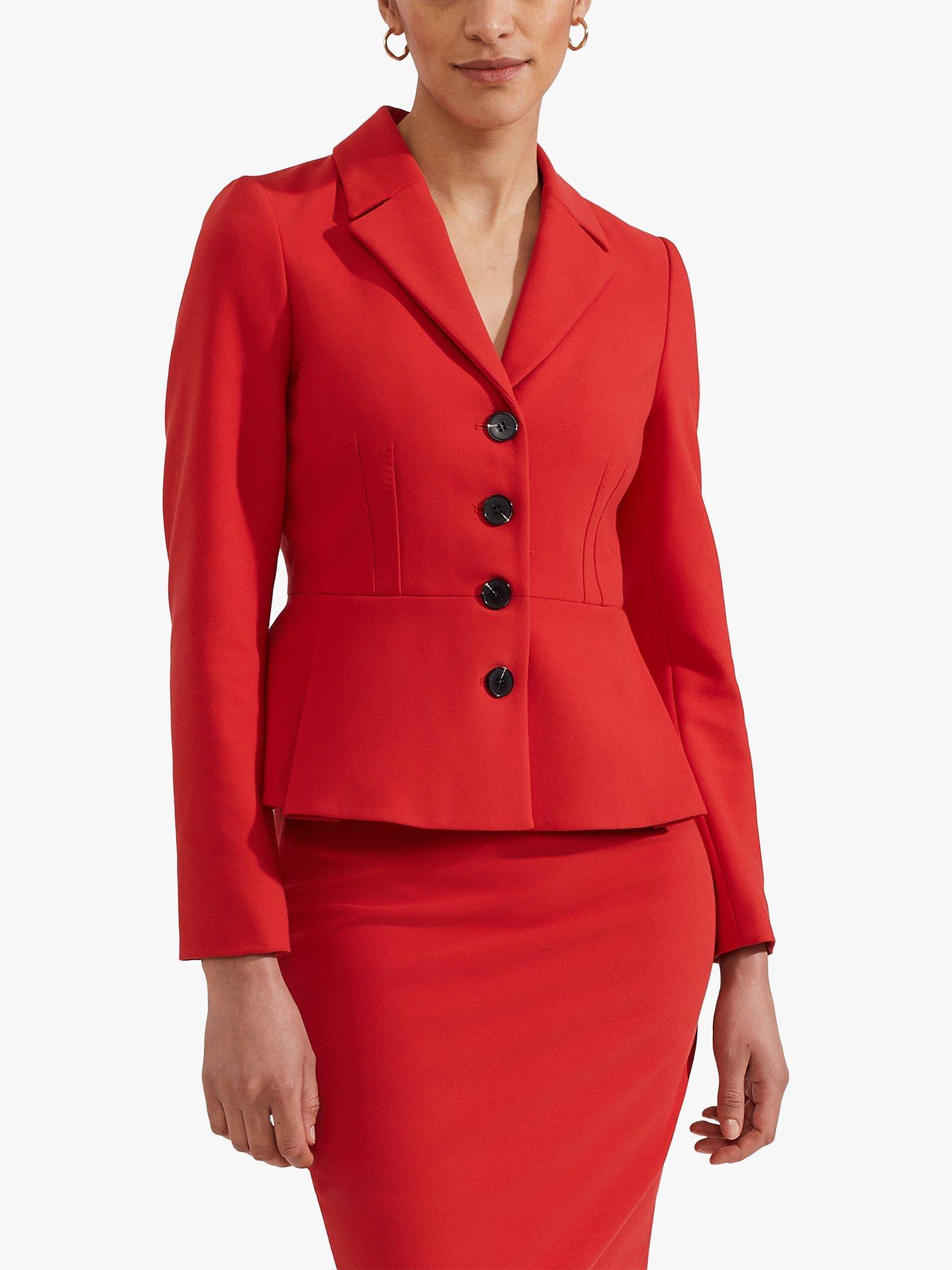 Hobbs Brielle Tailored Jacket Cherry Red