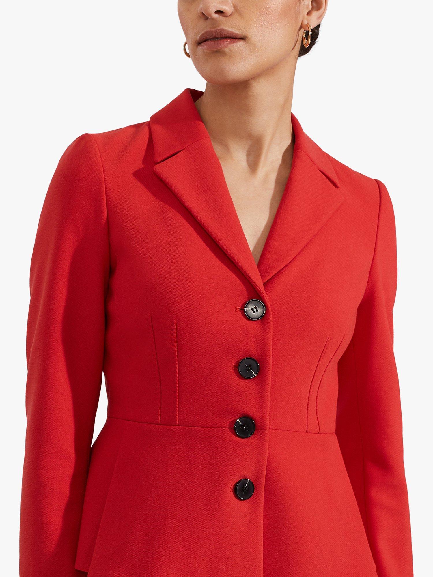 Hobbs Brielle Tailored Jacket Cherry Red