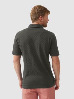 Rodd & Gunn Huntsbury Textured Cotton Slim Fit Polo Shirt - view 2, Olive