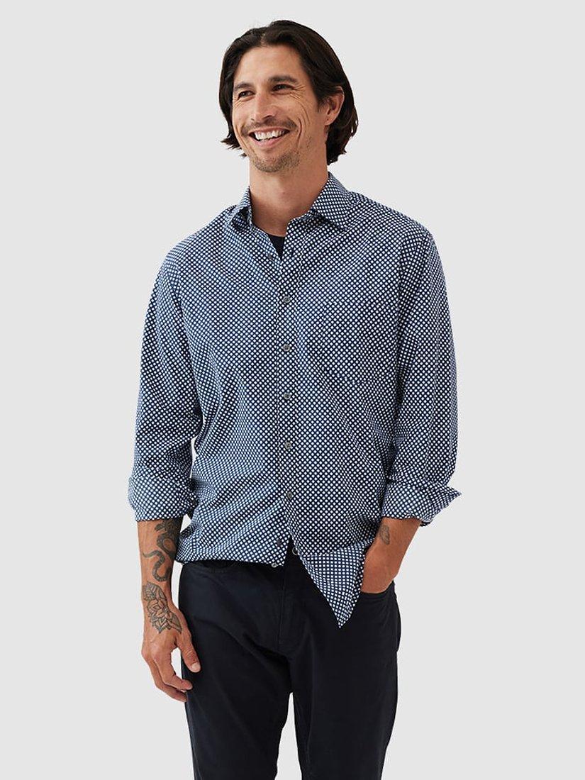 Rodd & Gunn Seaward Downs Cotton Slim Fit Long Sleeve Shirt, Midnight