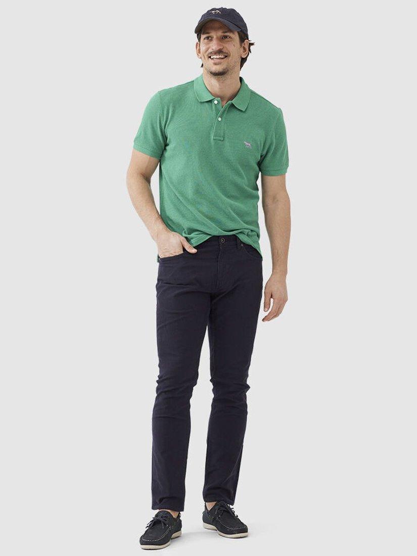 Product image 2 of 5, which shows Rodd & Gunn The Gunn Cotton Slim Fit Short Sleeve Polo Shirt, Emerald, XS