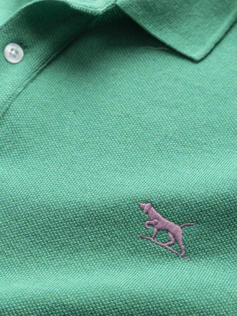 Product image 5 of 5, which shows Rodd & Gunn The Gunn Cotton Slim Fit Short Sleeve Polo Shirt, Emerald, XS