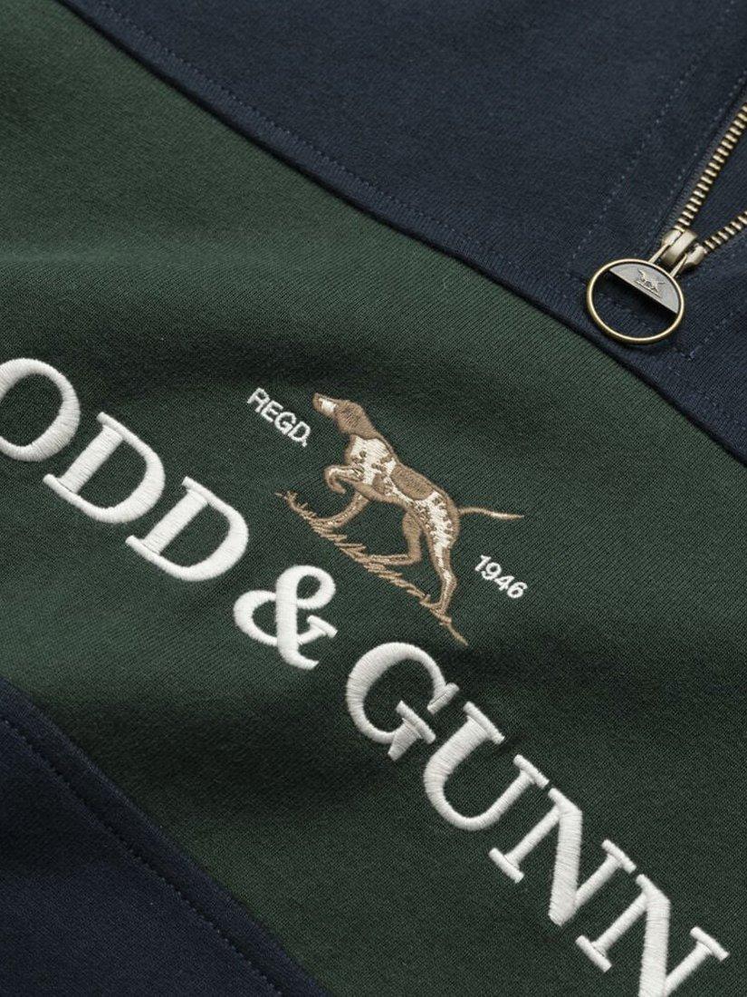 Product image 7 of 7, which shows Rodd & Gunn Foresters Peak Logo Cotton Quarter Zip Neck Sweatshirt, Eclipse, XS
