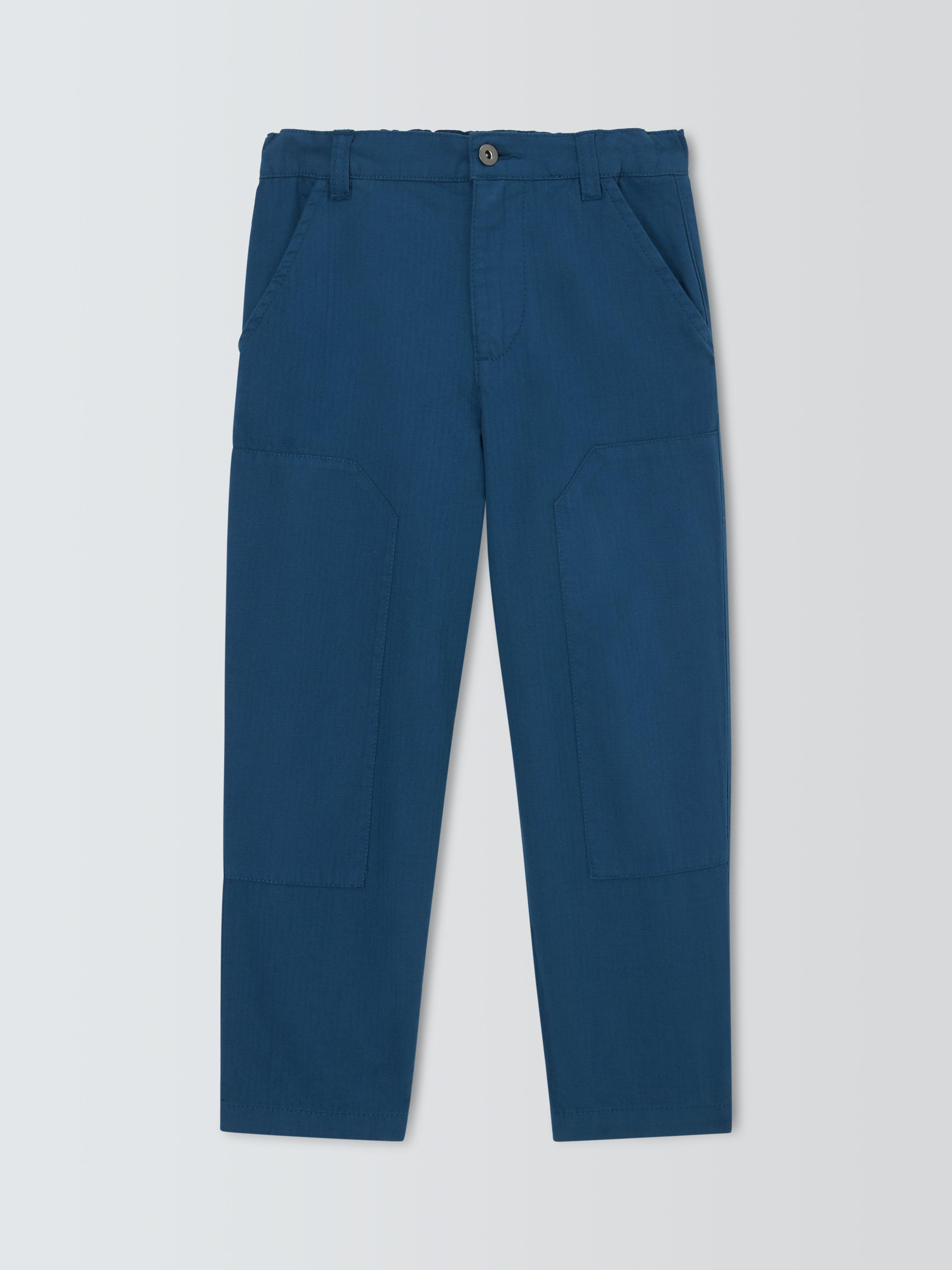 Product image 3 of 7, which shows John Lewis Kids' Ripstop Carpenter Trousers, Indigo, 10 years