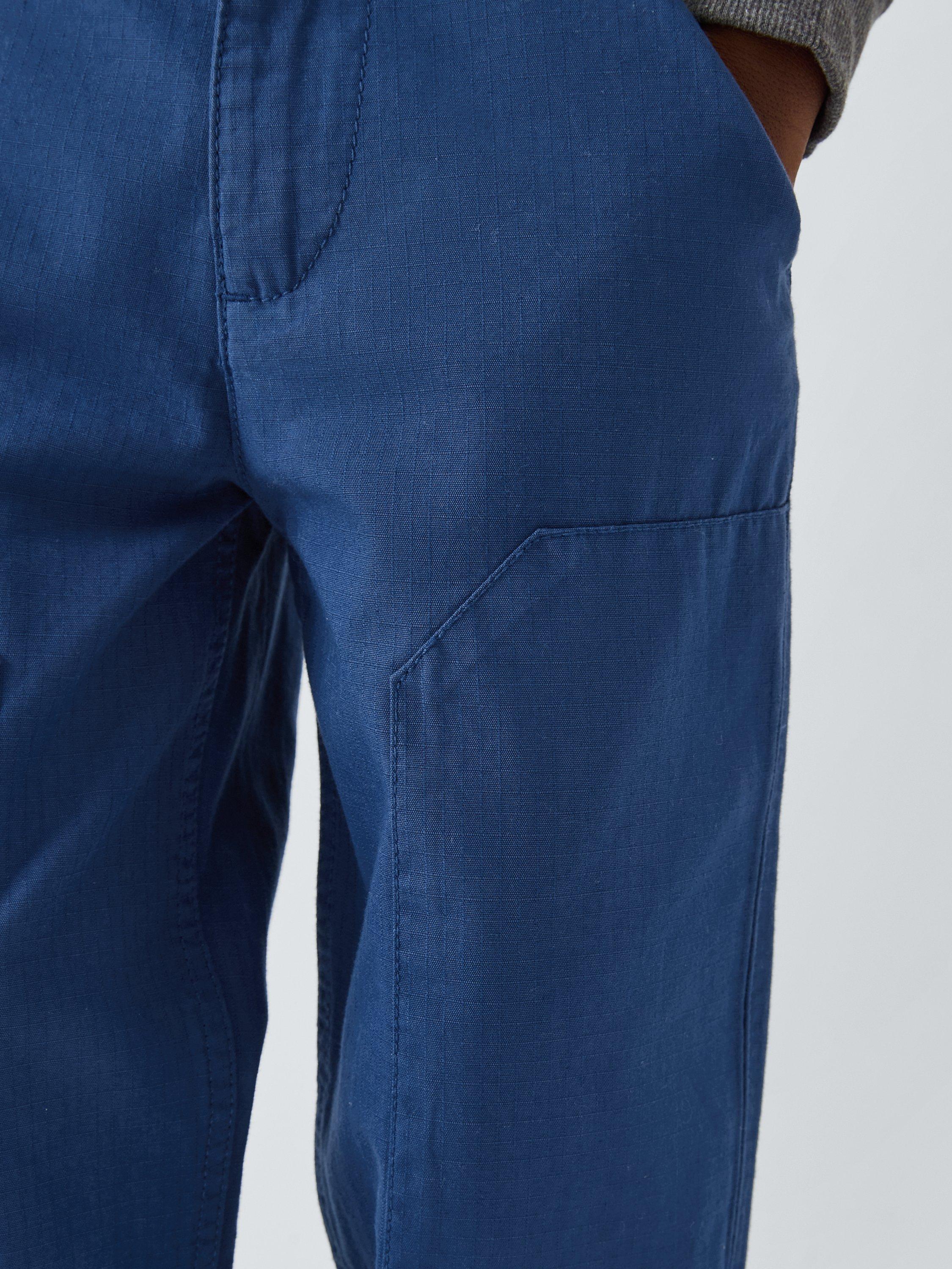 Product image 6 of 7, which shows John Lewis Kids' Ripstop Carpenter Trousers, Indigo, 10 years