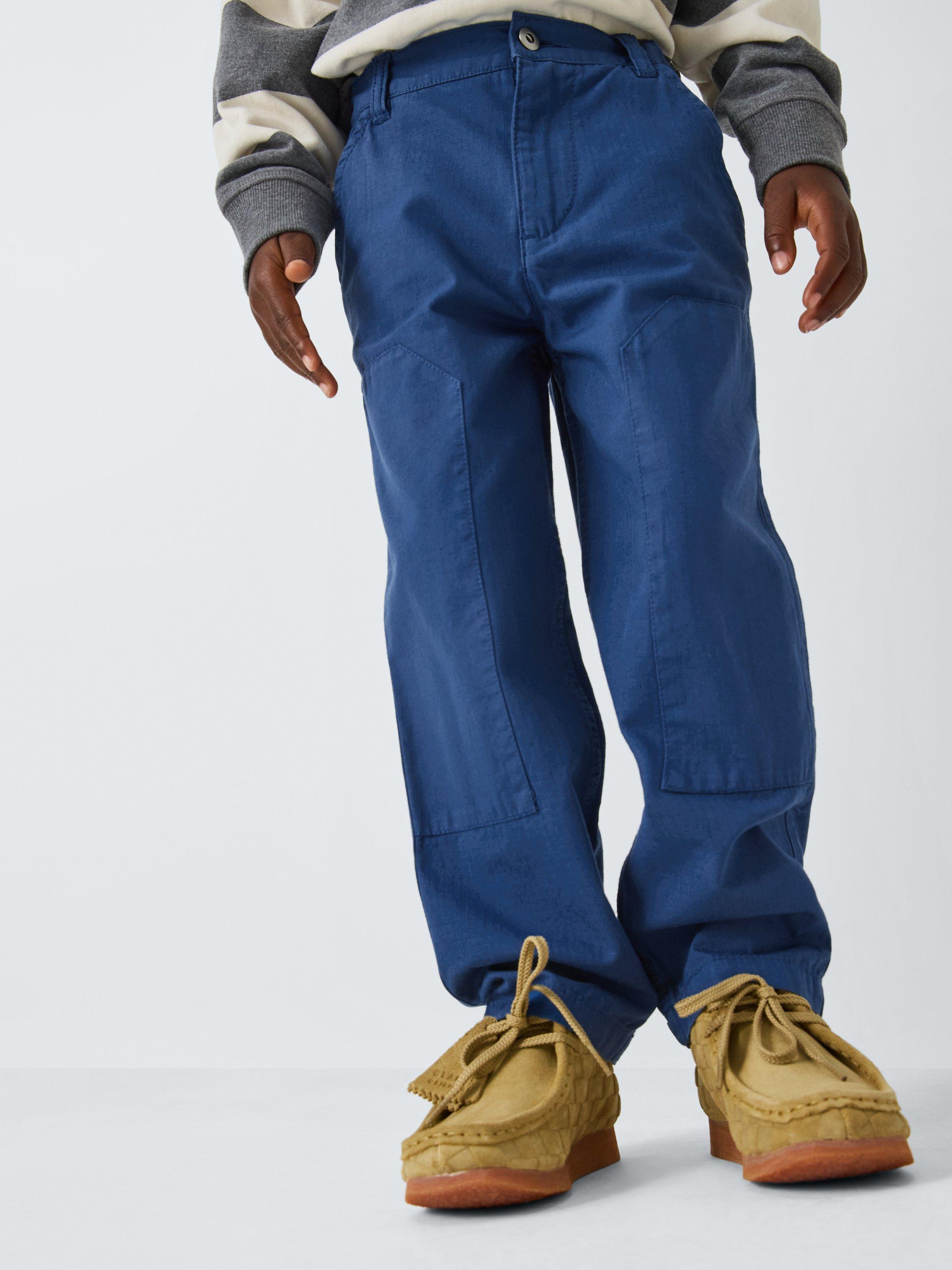 Product image 5 of 7, which shows John Lewis Kids' Ripstop Carpenter Trousers, Indigo, 10 years