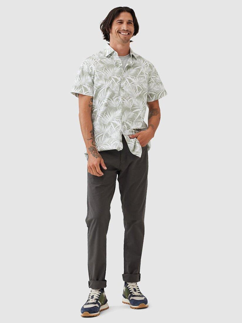 Product image 2 of 4, which shows Rodd & Gunn Montcalm Cotton Slim Fit Short Sleeve Shirt, Fatigue, L