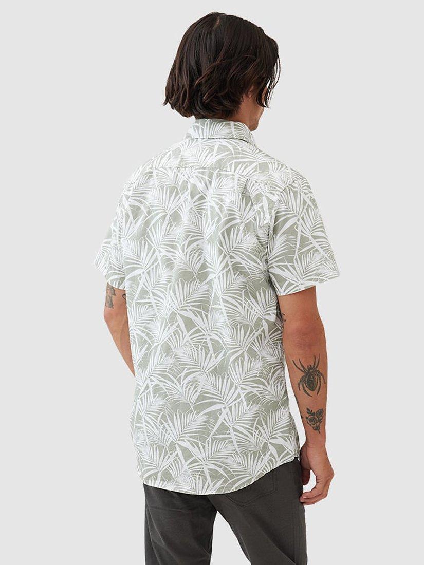 Product image 3 of 4, which shows Rodd & Gunn Montcalm Cotton Slim Fit Short Sleeve Shirt, Fatigue, L