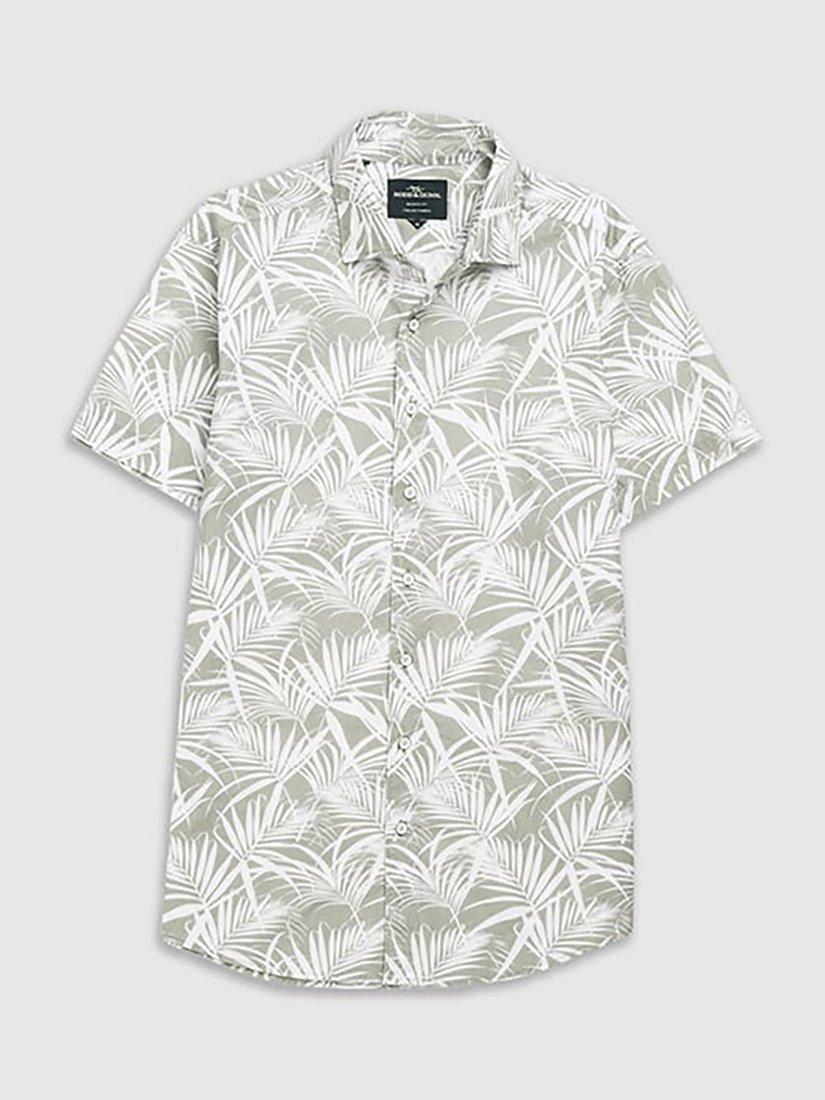 Product image 4 of 4, which shows Rodd & Gunn Montcalm Cotton Slim Fit Short Sleeve Shirt, Fatigue, L