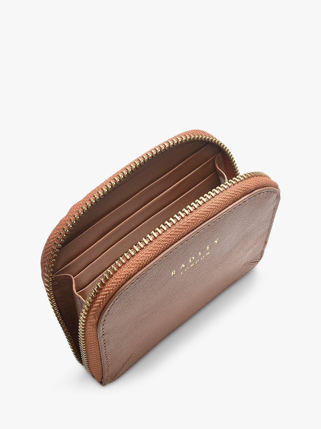 Product image 3 of 4, which shows Radley Dukes Place Medium Leather Zip Around Purse, Dark Butter, One size