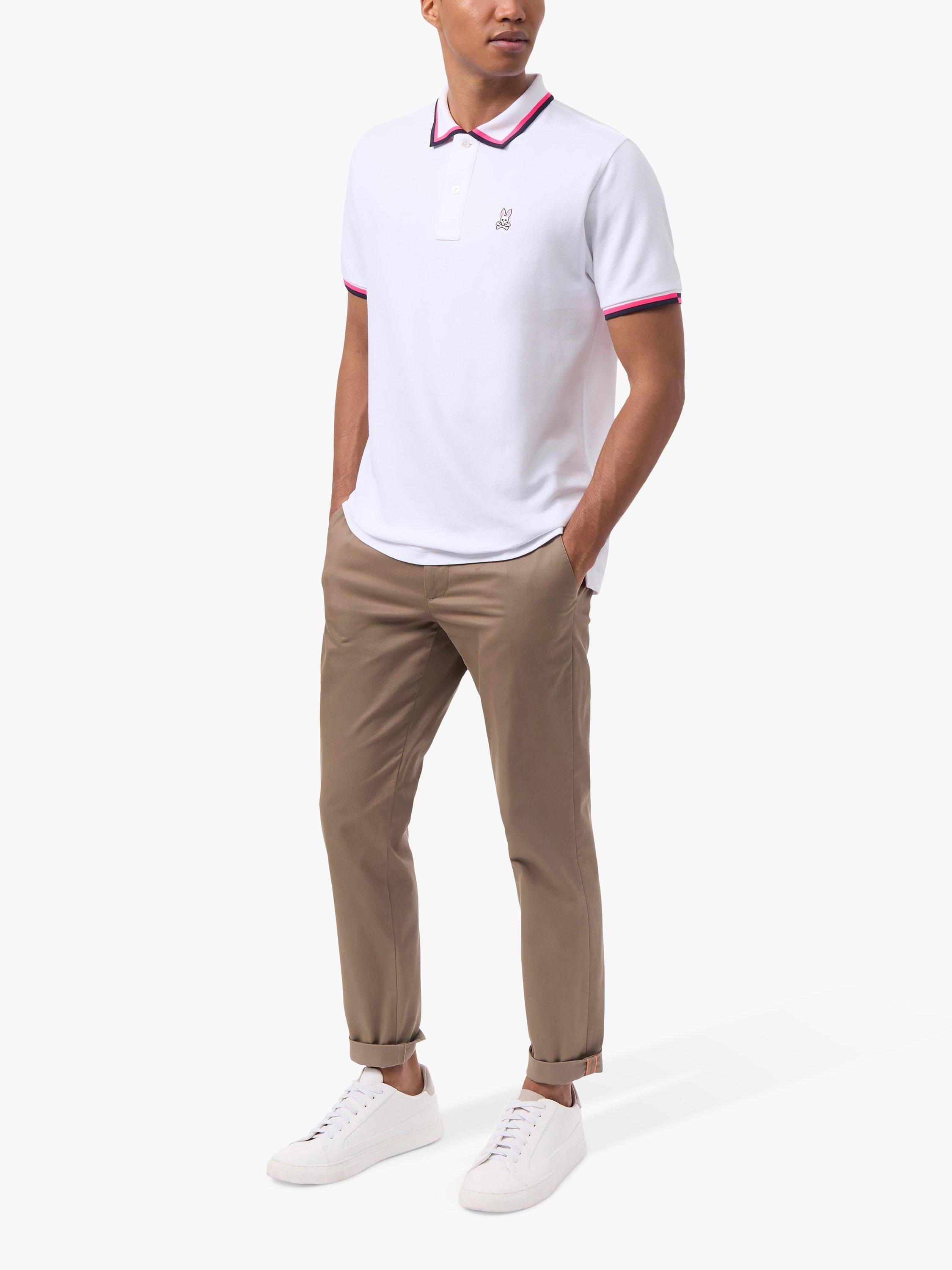 Psycho Bunny Kingsbury Pique Polo Shirt, White