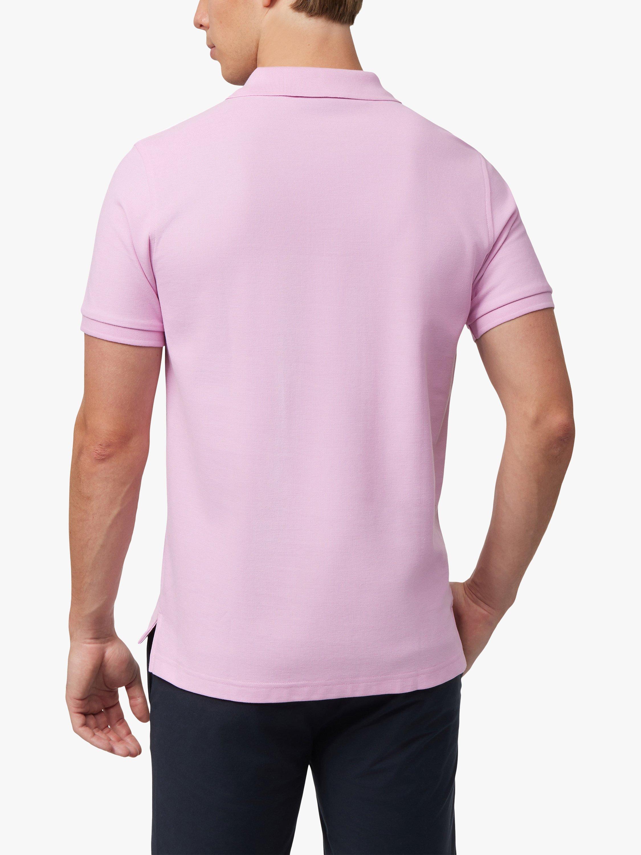 Product image 4 of 9, which shows Psycho Bunny Classic Pique Polo Shirt, Pastel Lavender, S