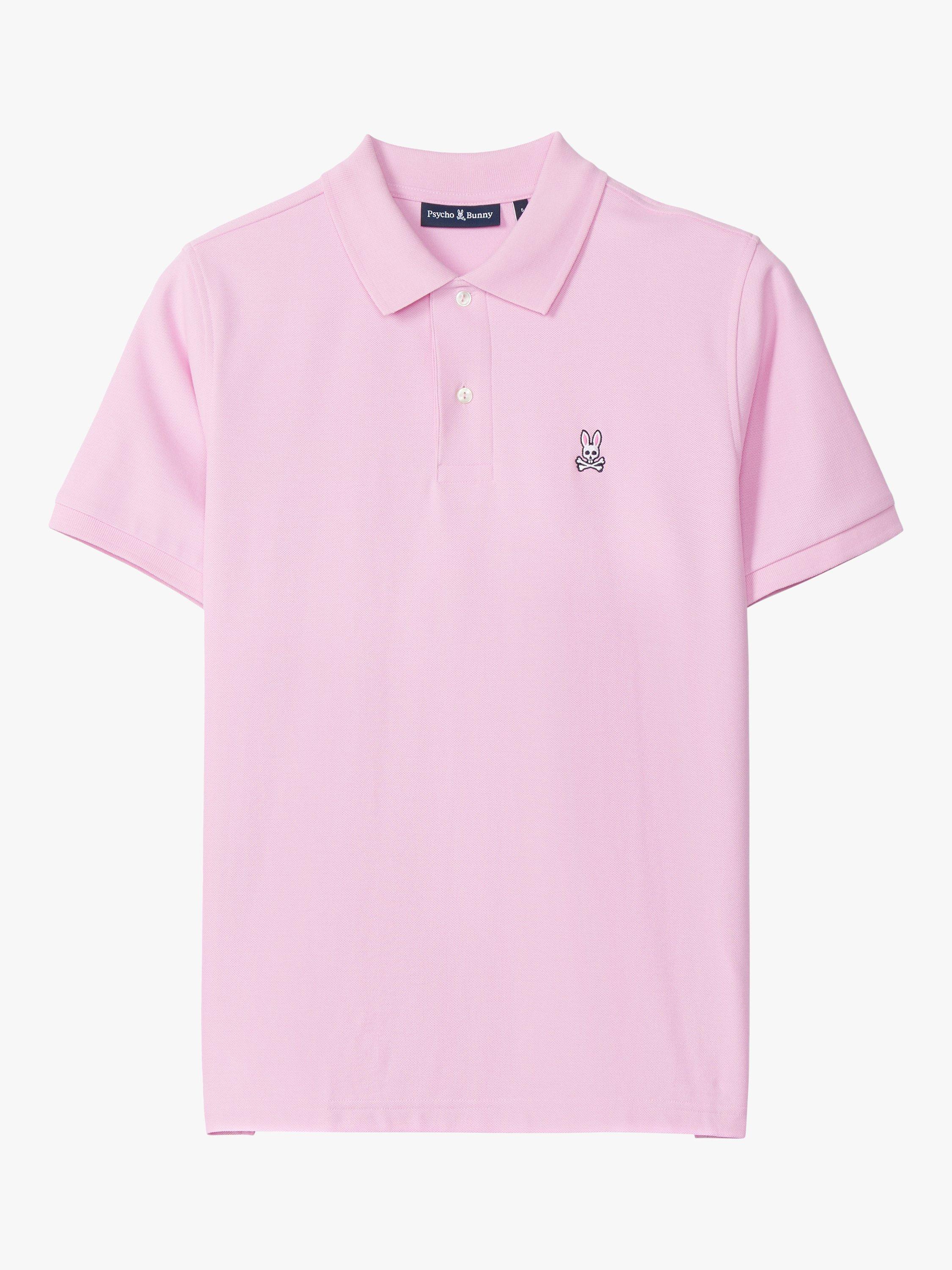 Product image 5 of 9, which shows Psycho Bunny Classic Pique Polo Shirt, Pastel Lavender, S