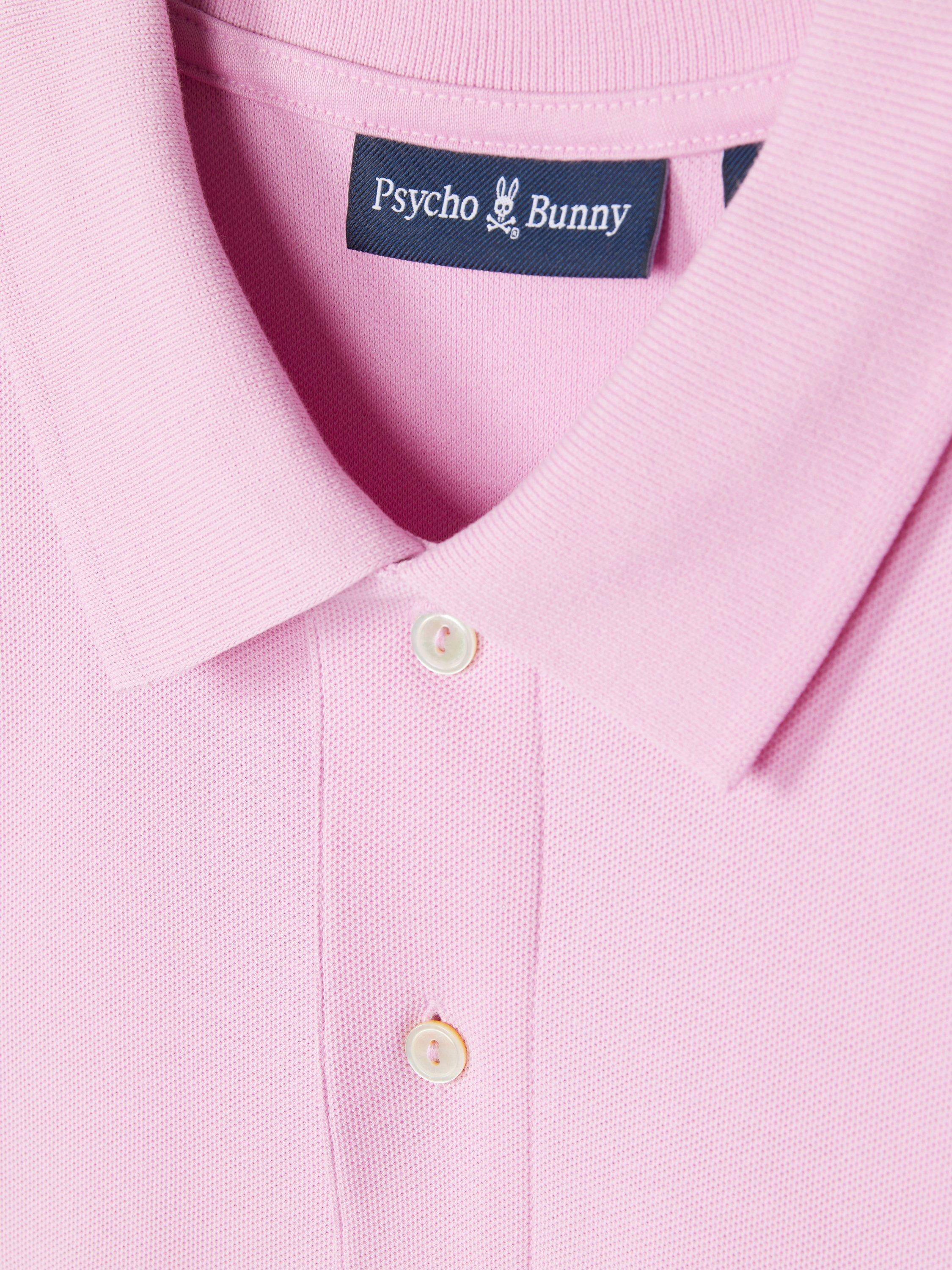 Product image 7 of 9, which shows Psycho Bunny Classic Pique Polo Shirt, Pastel Lavender, S