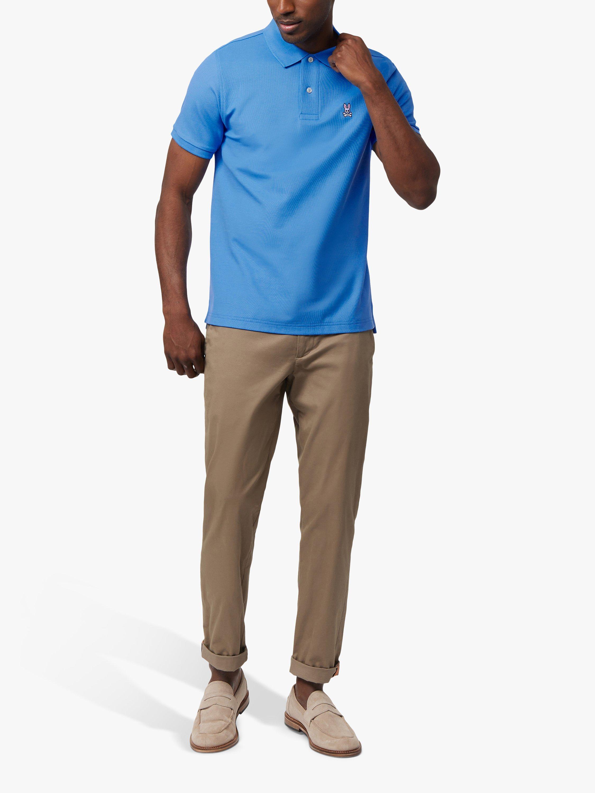 Product image 1 of 8, which shows Psycho Bunny Classic Pique Polo Shirt, Marina, S
