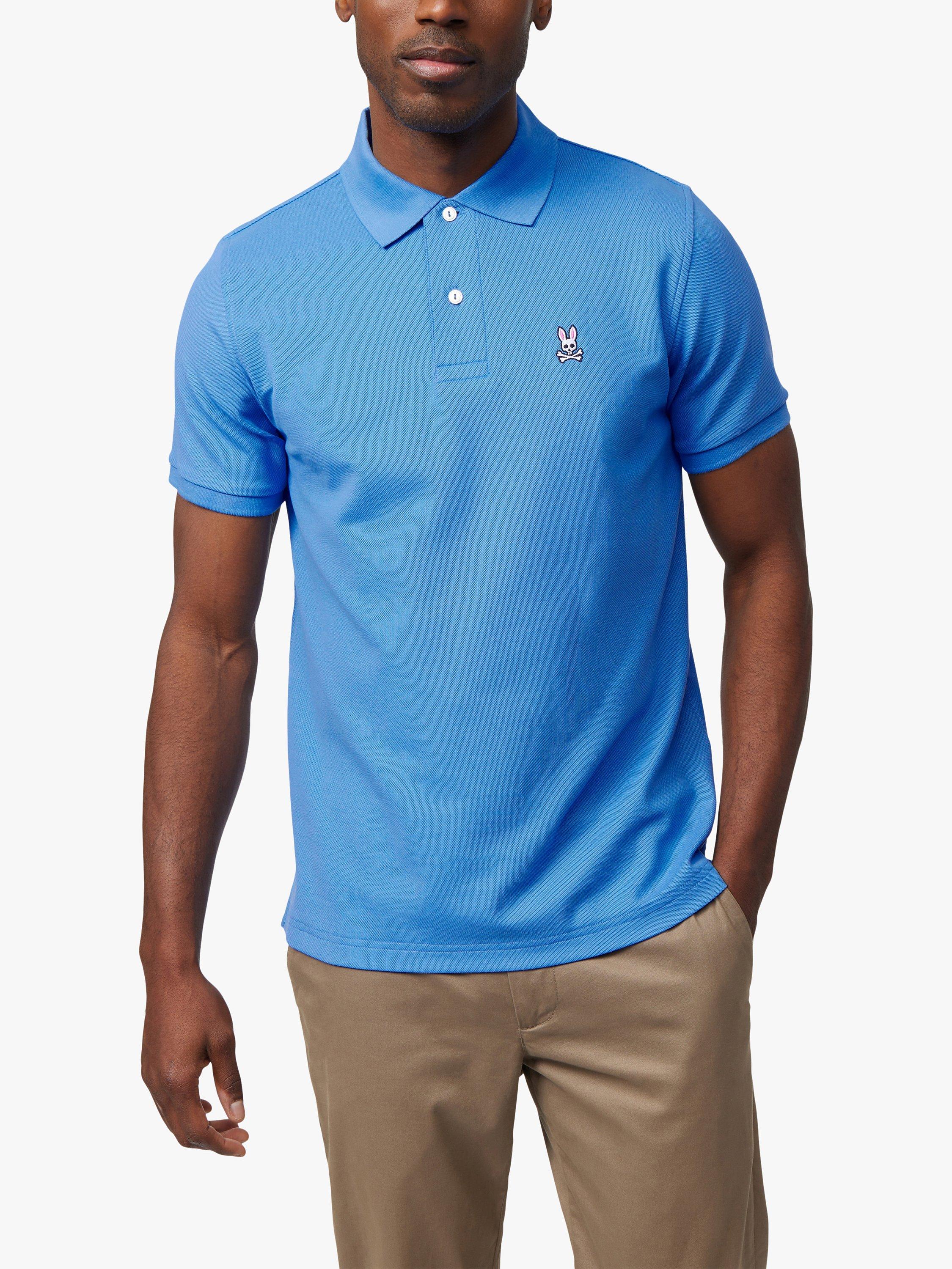 Product image 2 of 8, which shows Psycho Bunny Classic Pique Polo Shirt, Marina, S