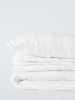 John Lewis Kids' Easycare Duvet, Pillow, Waterproof Protectors and Fitted Sheet Set, 4 Tog, Cot, White