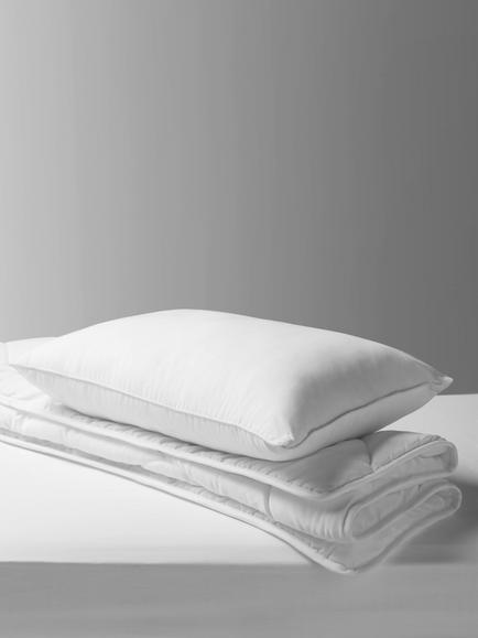 John Lewis Easycare Duvet, Pillow and Waterproof Protectors Set, 7 Tog, Cotbed, White