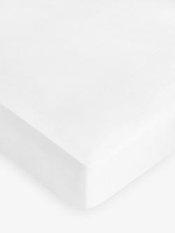 John Lewis Soft & Silky Egyptian Cotton Sateen 400 Thread Count Extra Deep Fitted Sheet, White