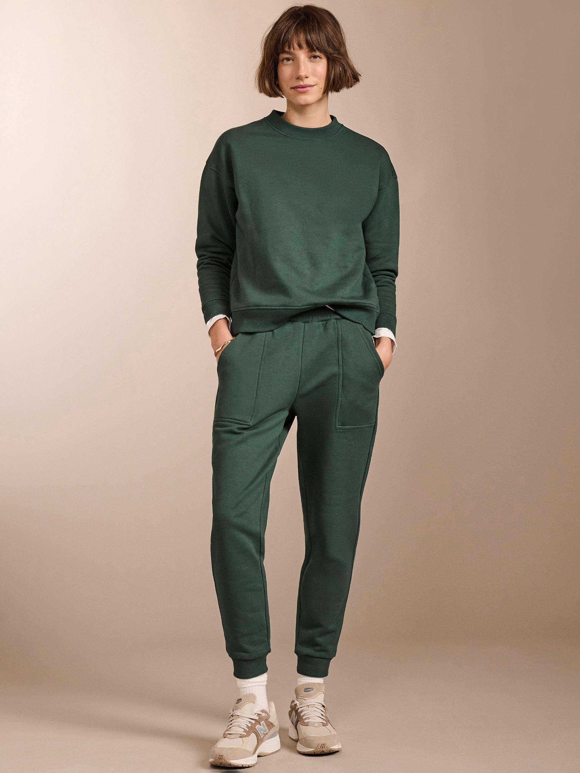 Baukjen Sandra Organic Cotton Blend Joggers, Forest Green