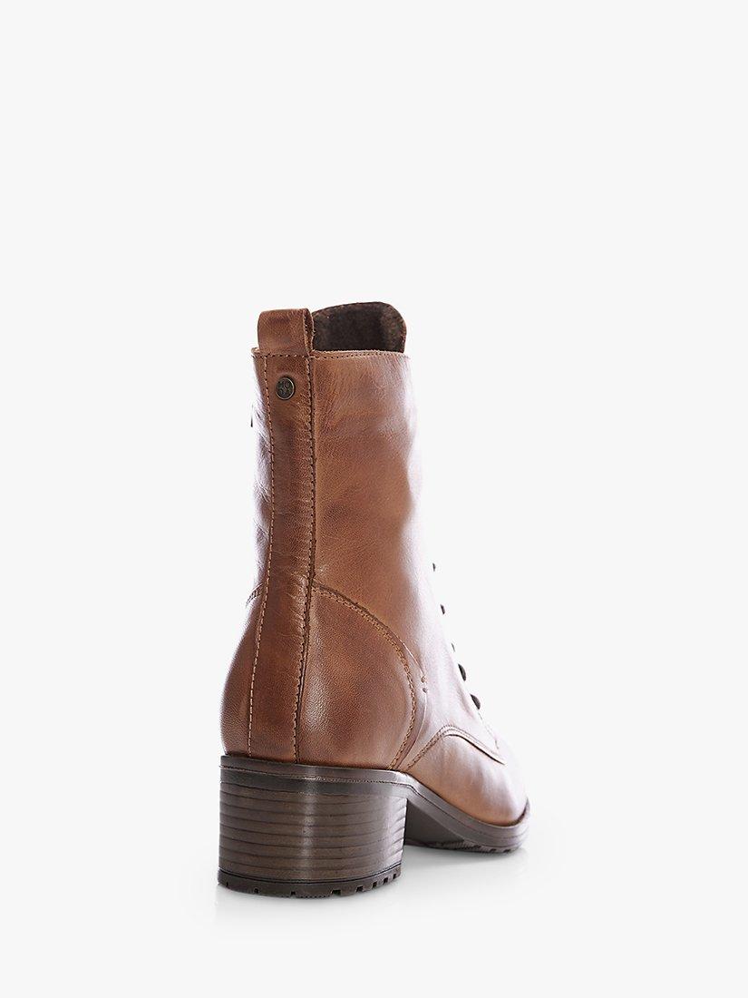 Product image 3 of 5, which shows Moda in Pelle Bezzie Lace Up Leather Ankle Boots, Tan, 3