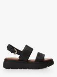 Moda in Pelle Netty Padded Leather Flatform Sandals, Black