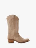 Moda in Pelle Fanntine Suede Cowboy Boots, Stone