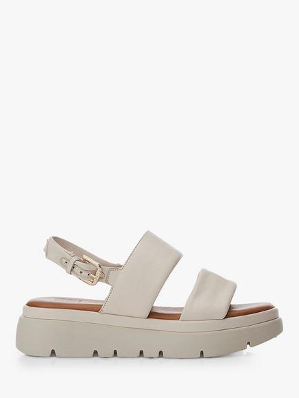 Moda in Pelle Netty Padded Leather Flatform Sandals, Off White