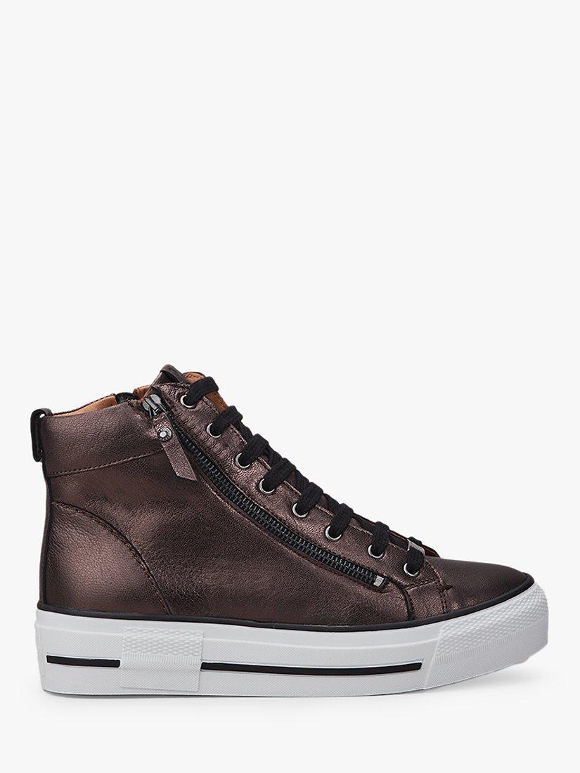 Product image 1 of 4, which shows Moda in Pelle Annaken Lace Up Leather Ankle Boots, Pewter, 4