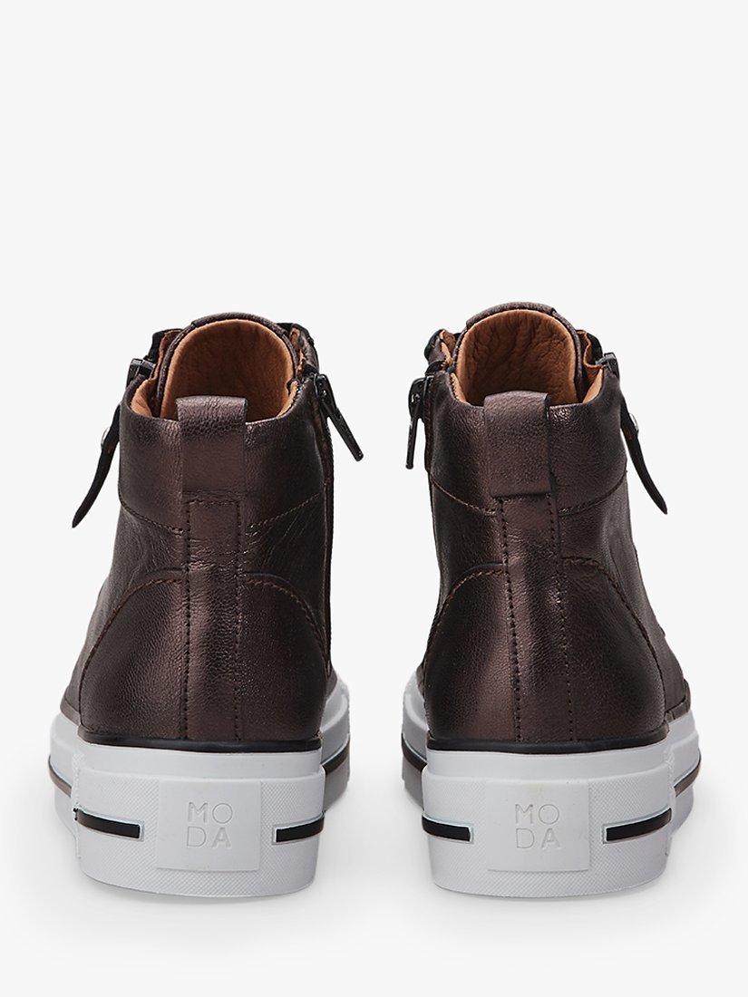 Product image 3 of 4, which shows Moda in Pelle Annaken Lace Up Leather Ankle Boots, Pewter, 4