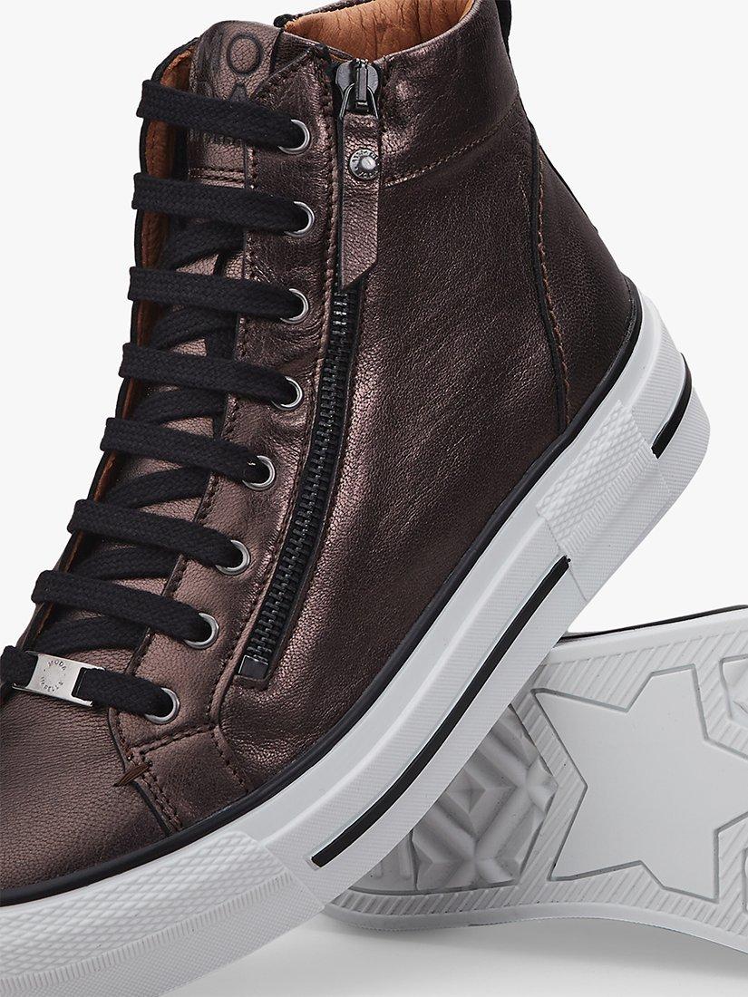 Product image 4 of 4, which shows Moda in Pelle Annaken Lace Up Leather Ankle Boots, Pewter, 4