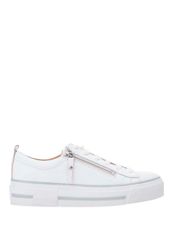 Moda in Pelle Filician Leather Flatform Trainers, White