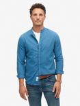 Superdry Merchant Grandad Collar Shirt, Heavy Wash