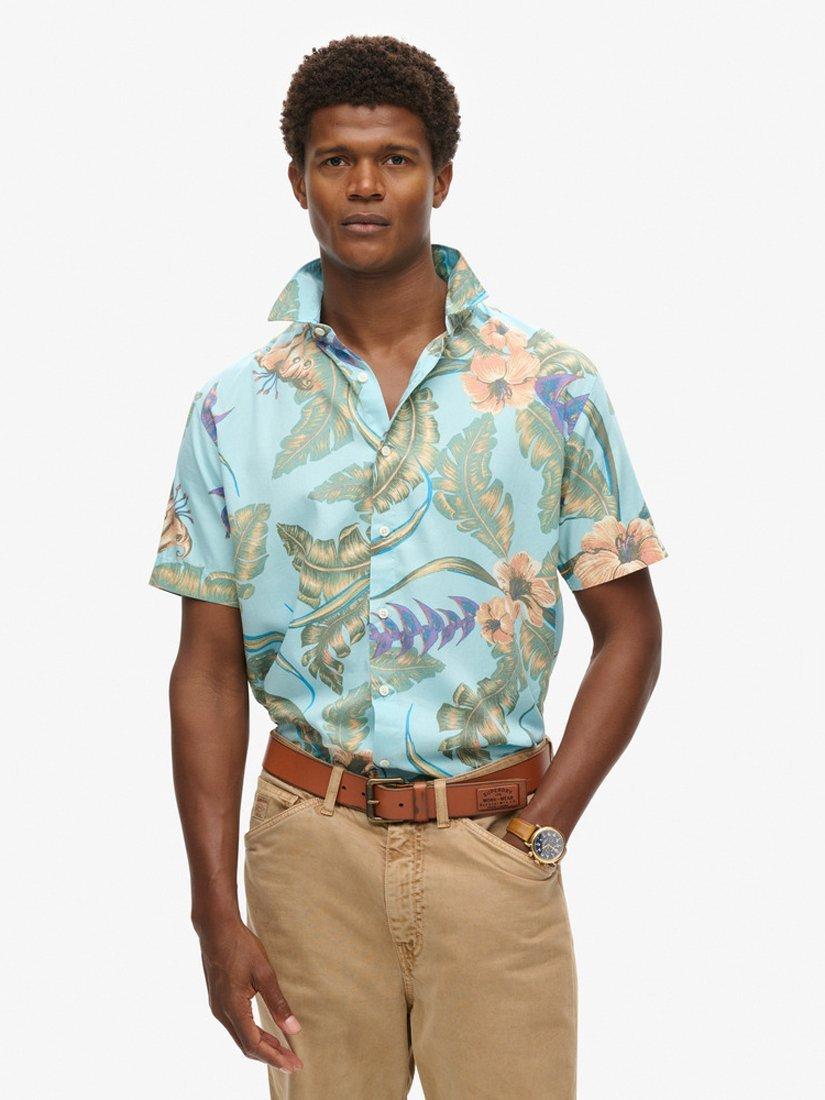 Superdry Hawaiian Shirt, Eden Hawaiian Blue/Multi