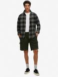 Superdry Contrast Stitch Cargo Shorts, Washed Olive