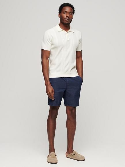 Superdry Tapered Fit Bermuda Shorts, Indigo Dobbie - view 2, Indigo Dobbie