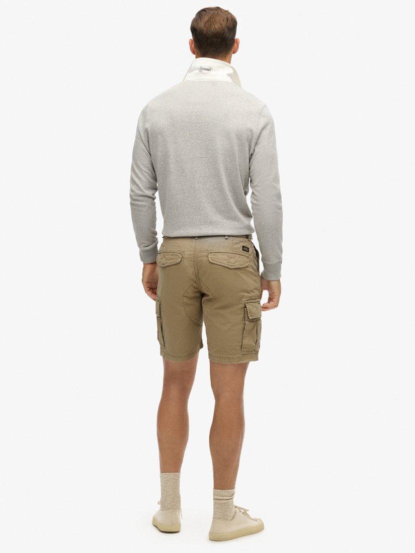Product image 7 of 7, which shows Superdry Heavy Cargo Shorts, Dress Beige, 28R
