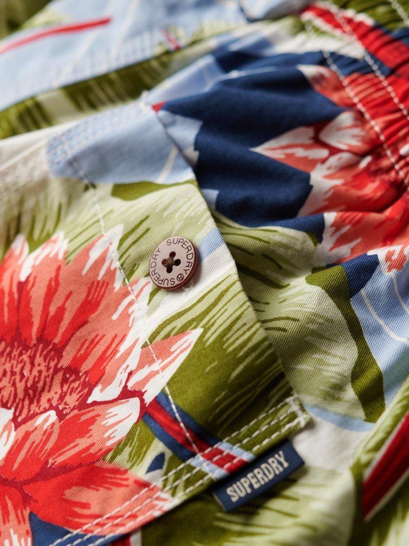 Product image 3 of 5, which shows Superdry Floral Print Bermuda Shorts, Optic Banana Leaf, S
