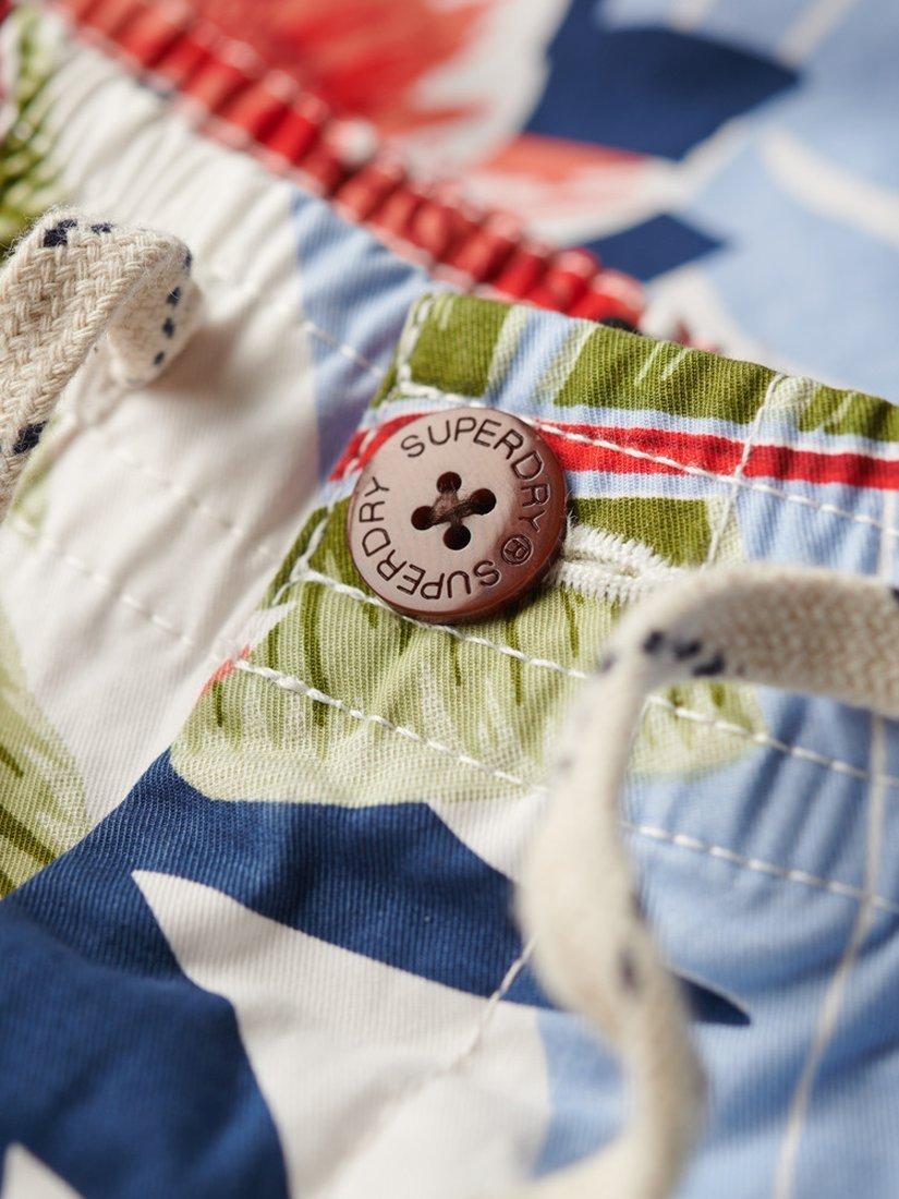 Product image 5 of 5, which shows Superdry Floral Print Bermuda Shorts, Optic Banana Leaf, S