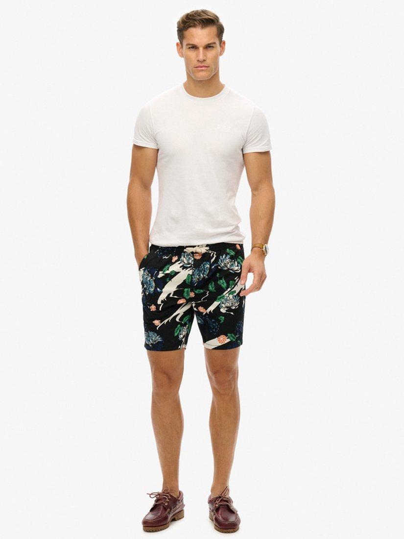 Product image 1 of 5, which shows Superdry Floral Print Bermuda Shorts, Aya Black Floral, S