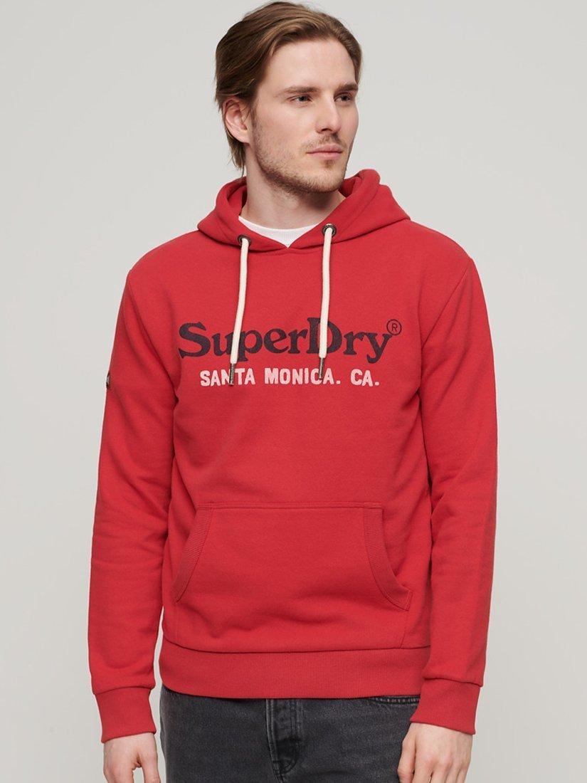 Superdry Venue Classic Logo Hoodie, Ferra Red Marl