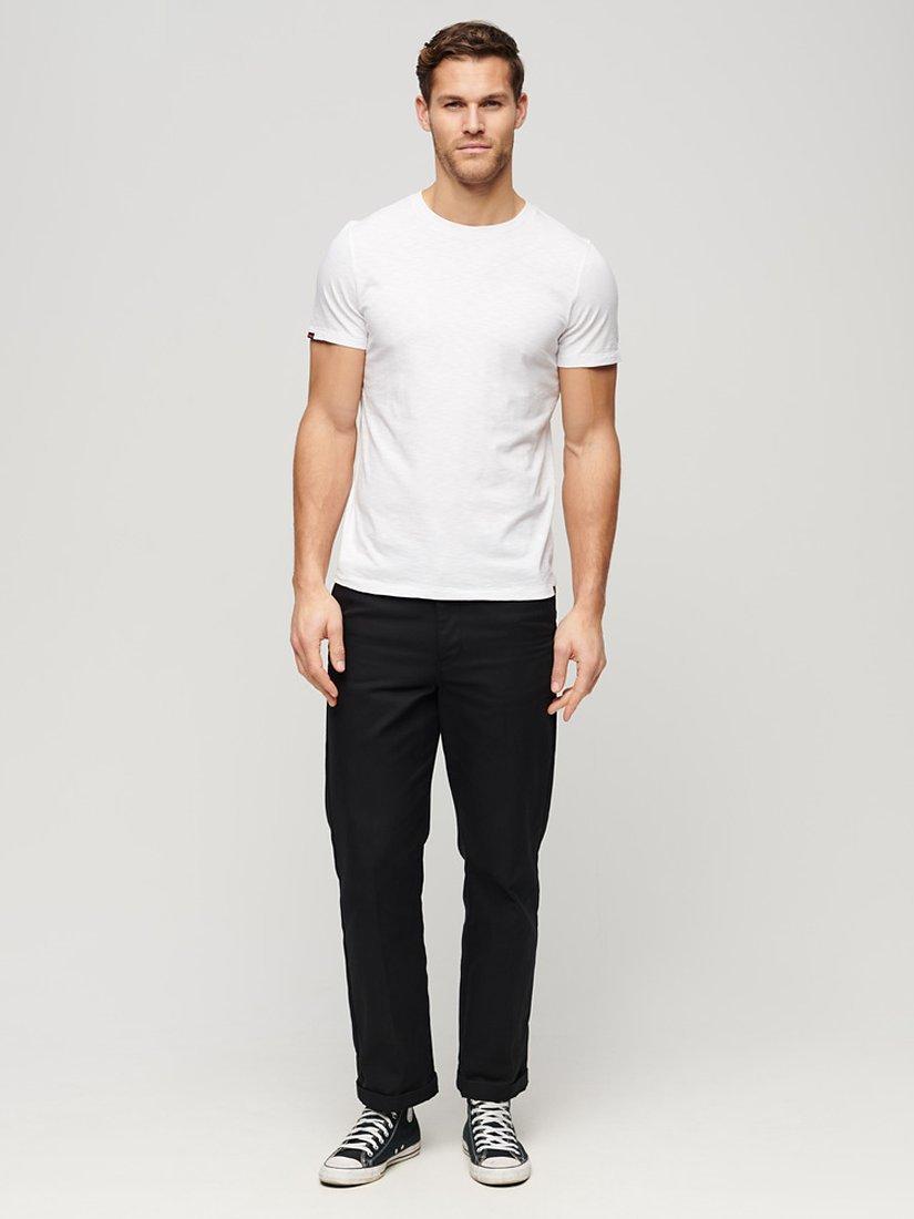 Product image 2 of 4, which shows Superdry Crew Neck Slub Short Sleeved T-Shirt, Optic, S