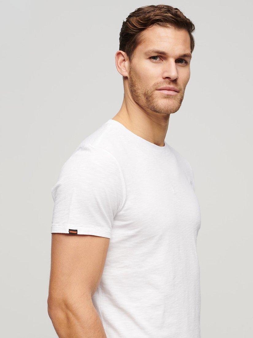 Product image 3 of 4, which shows Superdry Crew Neck Slub Short Sleeved T-Shirt, Optic, S