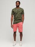 Superdry Vintage Overdyed Bamboo Print T-Shirt, Olive Green/Black