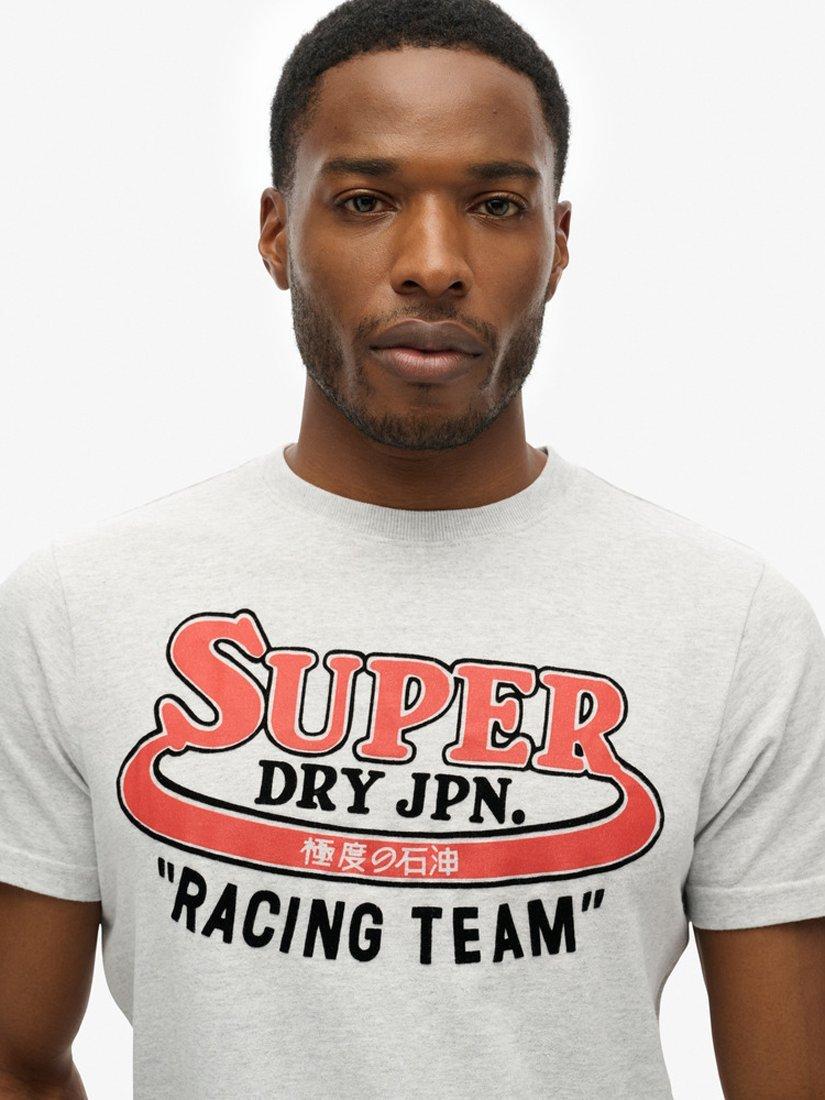 Product image 4 of 5, which shows Superdry Reworked Classic Graphic T-Shirt, Flake Grey Marl, S