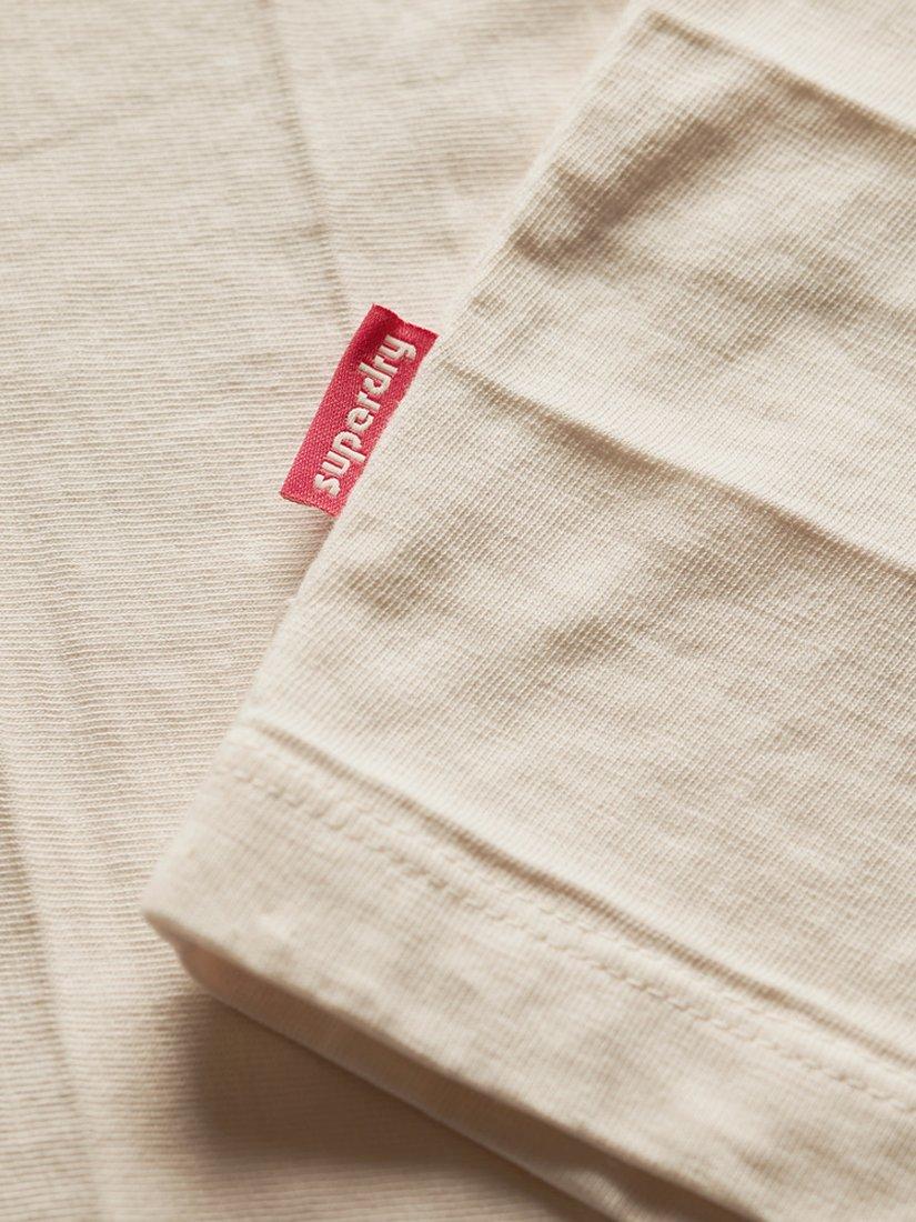 Product image 3 of 5, which shows Superdry Organic Cotton Vintage Texture T-Shirt, White Sand, S
