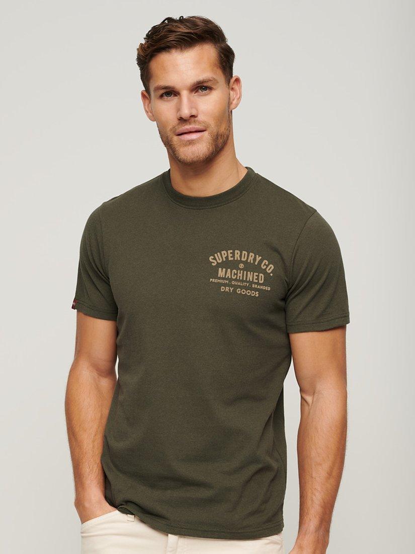 Superdry Workwear Flock Graphic T-Shirt, Khaki Marl