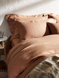 John Lewis Comfy & Relaxed Washed Linen Deep Fitted Sheets, Tawny Birch